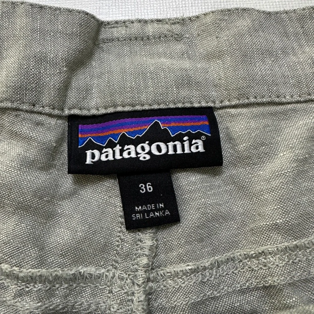 Patagonia Mens Lightweight Organic Work Wear Hemp Shorts Gray Size 36 Inseam 10